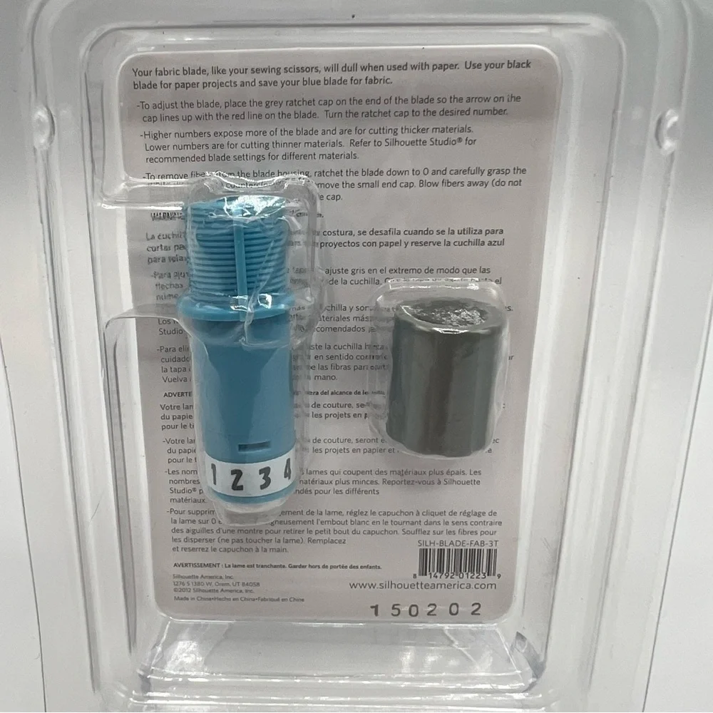 NIP Silhouette Fabric Blade Blue For Fabric Interfacing Cutting‎ Machines